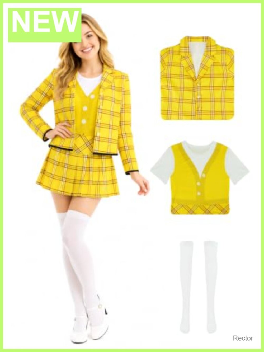 Women's Plaid Skirt Suit Set Cosplay